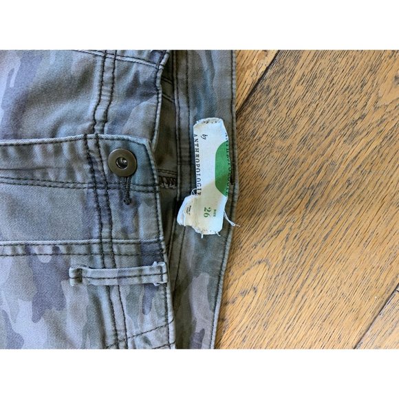 Anthropologie Camo Cropped Utility Flare Pants 26 - Picture 3 of 5